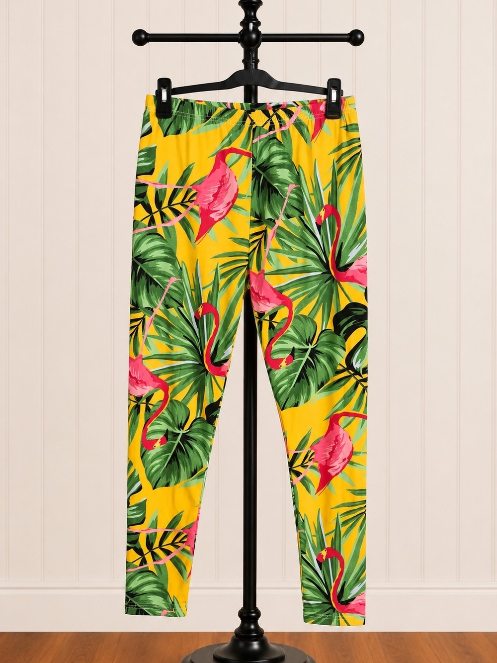Two Left Feet Tropical Flamingo Print Leggings